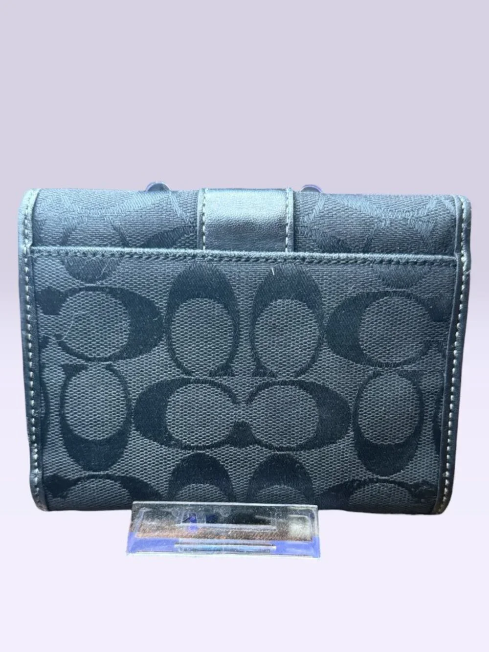 Coach Vintage Hampton Hobo Python Stripe w Signature C wallet - Picture 14 of 16
